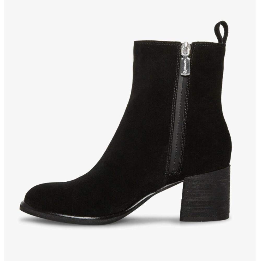 Blondo Sonali Waterproof Suede Ankle Mid Boots | Womens 7, Black NEW - Picture 3 of 6